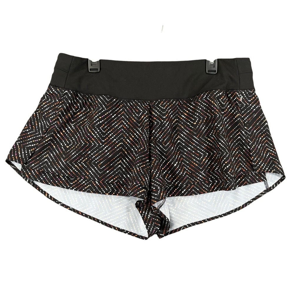 CALIA Geometric Maze Running Shorts Womens XL Printed Wide Waistband Athletic